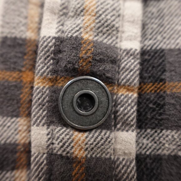 Work N' Sport Hooded Berber Lined Snap Flannel men's 2XL plaid - Picture 2 of 10